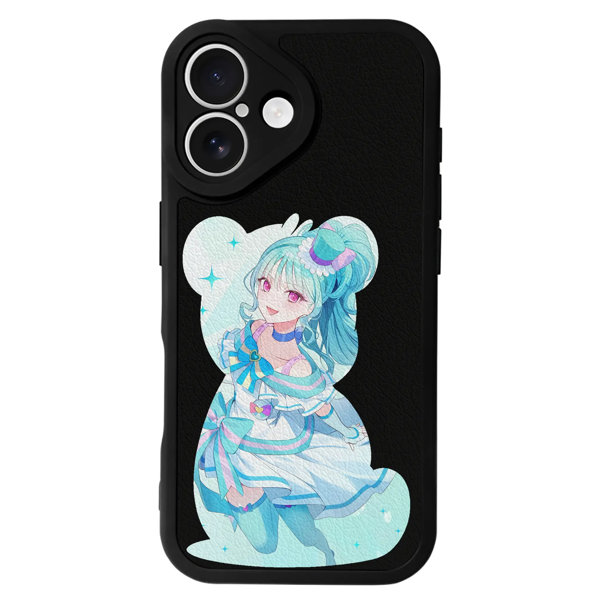 わんだふるぷりきゅあ グッズ 猫屋敷まゆ - IPhone 16シリーズ対応 ・ シリコンスマホケース ・ レザー調 ・ 高精度フィット ・ 耐衝撃 ・ ワイヤレス充電対応 ・ 精密カット